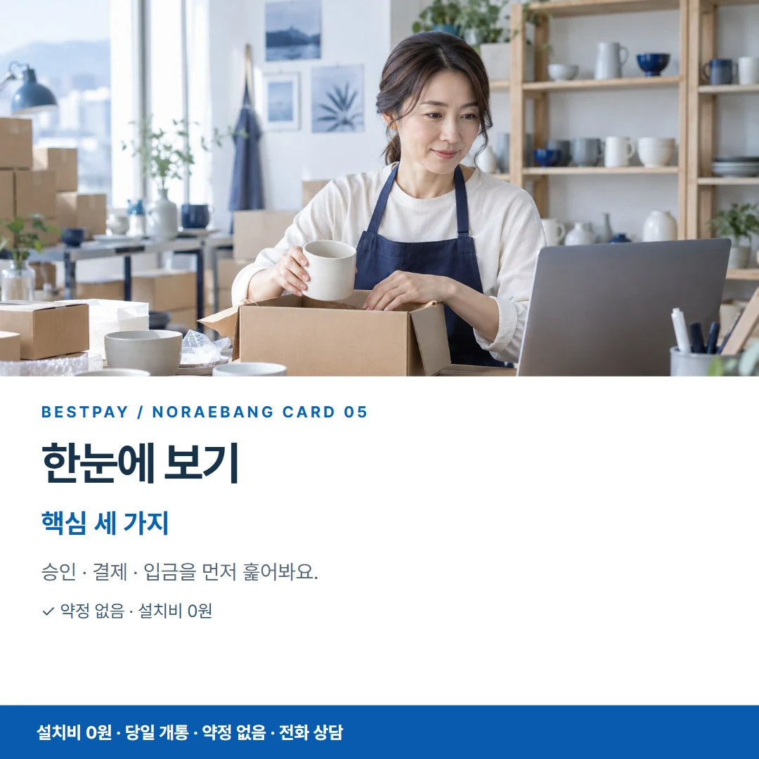 베스트페이 카드뉴스 5 · 한눈에 보기 핵심 세 가지